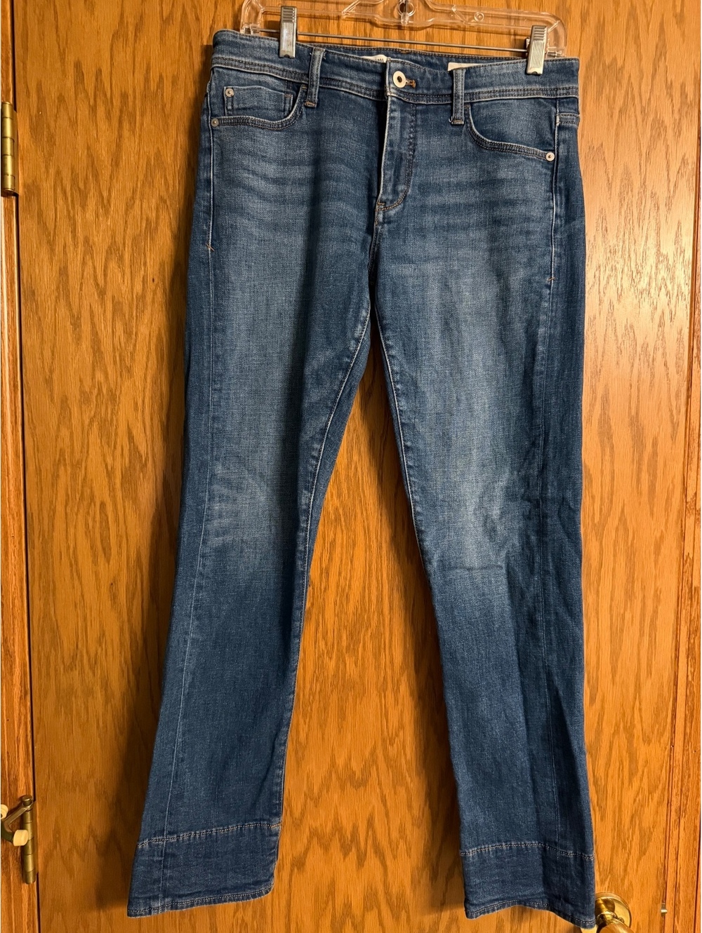 Pilcro by Anthropologie Slim Boyfriend Jeans Women’s Size 27 Wide Cuff Hem - Picture 2 of 6